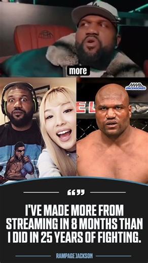 Rampage Jackson says he made more money streaming in 8 months than he did in 25 year fighting career