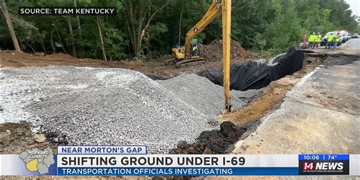 Kentucky Transportation officials investigating shifting ground on I-69