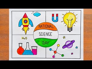 Science Day Drawing / National Science Day Poster Drawing Easy Steps / National Science Day Drawing