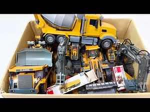 Construction vehicle miniature cars are on the move!Emergency slope driving test with sound☆