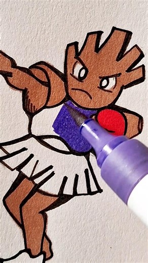Draw Hitmonlee #hitmonlee #pokemon #coloring
