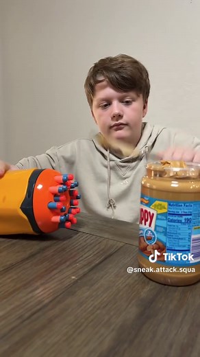 Can you make Sticky Darts with Peanut Butter? #sneakattacksqaud #nerf #nerfbattle
