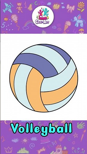 How To Draw Sports Balls Step By Step ⚽️| Chiki Doodle #shorts #forkids #chikidoodle