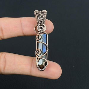 Labradorite Healing Crystal Pendant Copper Wire Wrapped Pendant Natural Labradorite Point Pendant Pure Copper Oxidized Healing Jewelry Gifts - Etsy