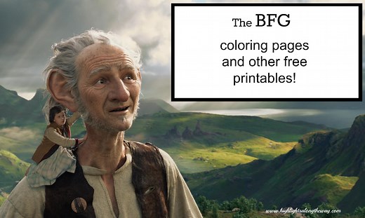 The BFG Coloring pages and free printable activity sheets
