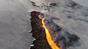 Wintry Mount Etna Eruption Creates Stunning Landscape of Fire and Ice
