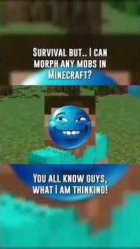 Pt.3| Survival but, I can morph any mob in minecraft? #minecraft #funny #mods #fyoupage #viral