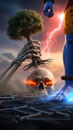 Mahadev Angry Form vs Bone King #DreamScreenAI#mahadev #shorts