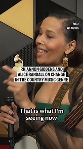 Folk music artist Rhiannon Giddens and songwriter Alice Randall share how the country music genre has changed — and talk Beyoncé — on the Grammys red carpet in Los Angeles on Sunday. | AP