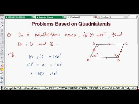 Problems Based on Quadrilaterals || Class 8 Maths ICSE ||