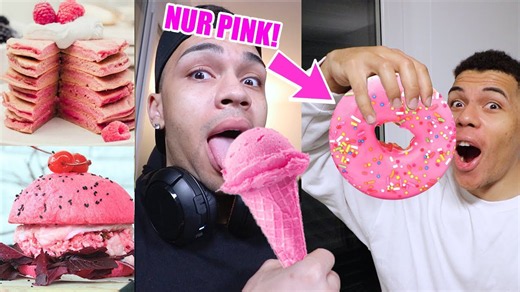 Nur pinkes Essen für 24 Stunden Challenge! | Kelvin und Marvin