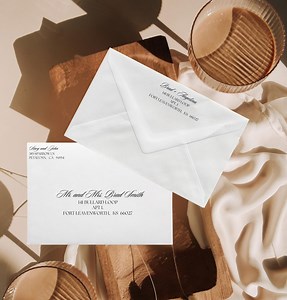 Classy Envelope Address, Elegant Addressing, Elegant Wedding Envelope Address Template, Elegant Wedding, Canva EDITABLE Template - Etsy