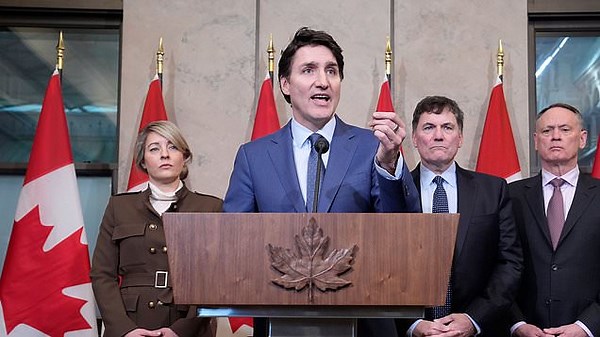 Trudeau holds news conference after 'dumb' US tariffs take effect