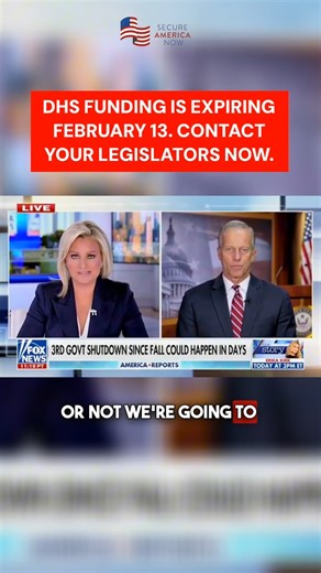 Homeland security should not be a bargaining chip. DHS funding is still unresolved, and the risk of another shutdown is real. Law enforcement needs clarity, stability, and full funding to do their jobs. America’s safety cannot wait. | Secure America Now
