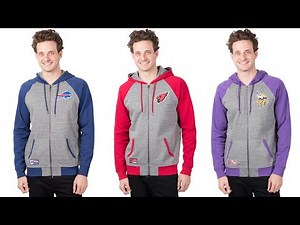 Ultra Game NFL Men's Full Zip Soft Fleece Hoodie