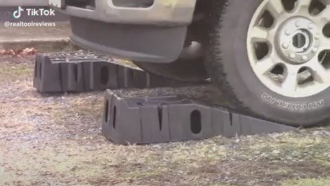 Rhino ramps...lifts your vehicle up, so you can work on it! 💪 #carrepair #autorepair #diy #diyer #oilchange @realtoolreviews