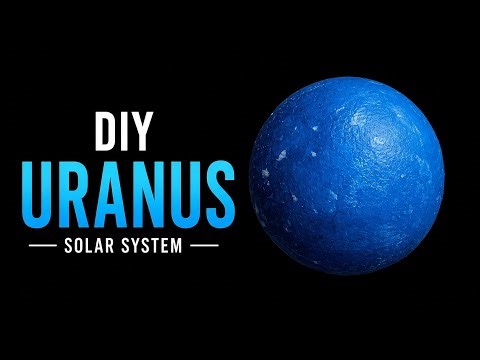 DIY Uranus Model 🔵 | Easy Solar System School Project