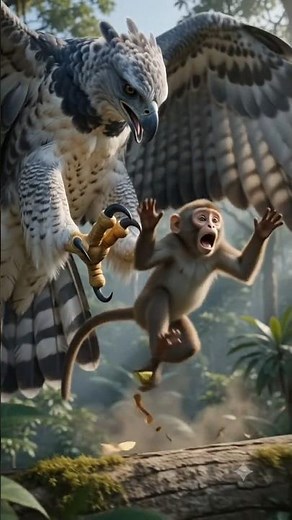 Harpy Eagle vs Monkey: The Jungle's Most Powerful Hunt!
