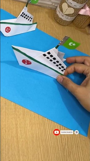 Easiest DIY Pak Paper Ship That FLOATS! School Project #shorts #origami