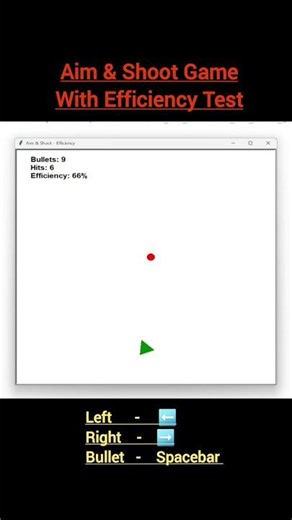 Air & Shoot Game With Efficiency Test Using Python Turtle #pythonprogramming #pythonturtle