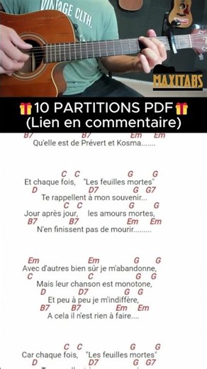 Play and sing Prévert's song on guitar, Gainsbourg version #guitartutorial #cover