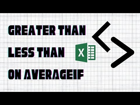 Excel to use greater than or less than on AVERAGEIF function