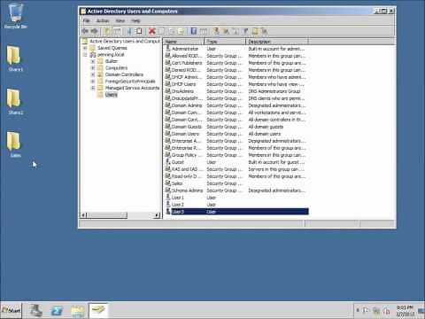 Server 2008 Lesson 12 - Creating Security Groups in Active Directory