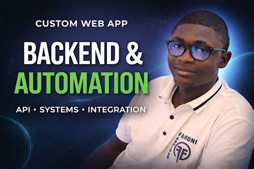 Dreyservices: I will develop custom full stack web app, backend, API integration and automation for $250 on fiverr.com