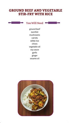 Ground Beef and Vegetable Stir-fry with Rice
