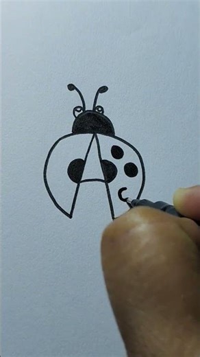 Easy Ladybug Drawing for Kids and Beginners 🐞✨ Step by Step
