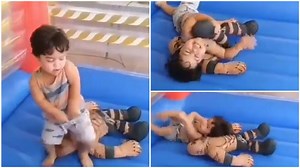Kid displays wrestling skill, gives his toy knockout in a ring, video goes viral