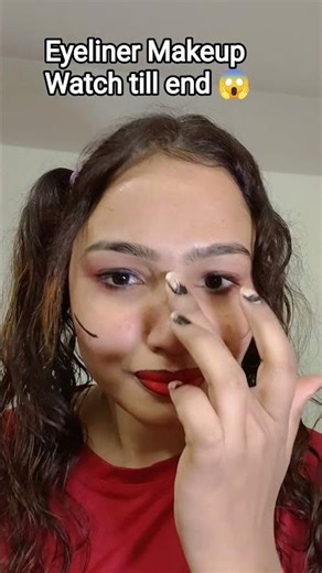 Full Face Makeup Only Using Eyeliner 😱👁️#fullfacemakeuptutorial #eyelinermakeup #shortvideo