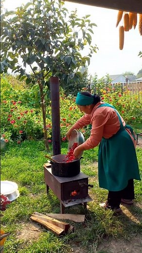Sweet Grandma Prepares for Winter | Authentic Azerbaijani Village Life #grandma #village #azerbaijan