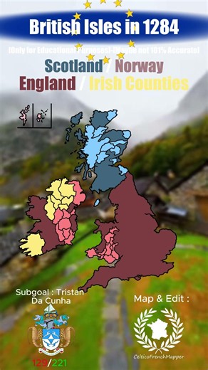 #history #geographythroughmaps #map #mapguide #europe #geography #mapping #britishisles #1284