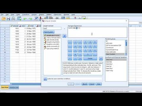 Module 07 Age Calculation using SPSS