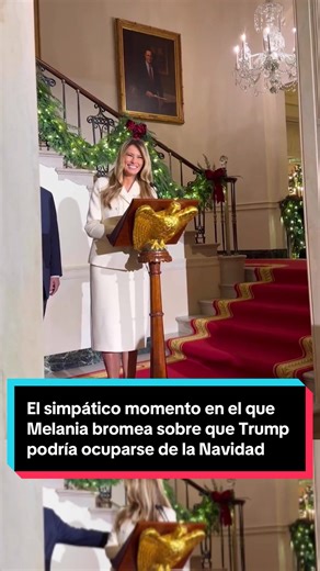 Melania Trump bromea sobre decoración navideña