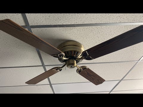 Replacing Alaska Hugger Ceiling Fan With 44” Hunter Fan At A Back Room Of A Church (Timelapse)