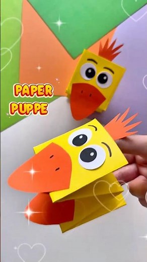 Simple Paper Duck Puppet! 🦆🤩✨
