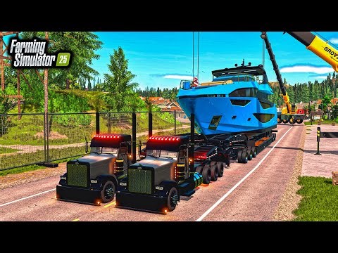 HEAVY HAULING 100ft YACHT! (TAKES 2 SEMIS AT ONCE!) | FS25