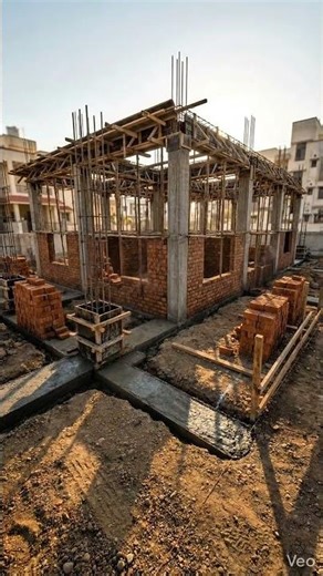 Empty Plot → Luxury Glass Balcony House | Construction Timelapse 🏡 #construction #shorts