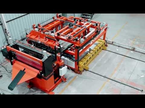 Sheet Cut to Length and Stacker Line | Cradle Decoiler, Shear Cutter & Stacking System