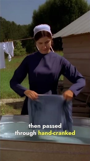 Amish Way of Washing Clothes Without Electricity #amish