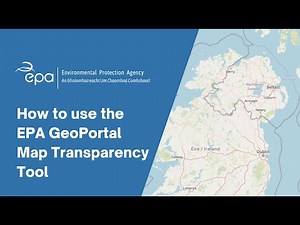 How to use the EPA GeoPortal Map Transparency Tool
