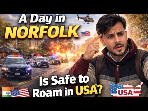 A Day in Norfolk 🇺🇸 | Shore Leave Vlog ⚓ USA Streets, Walmart & Reality Check 😲