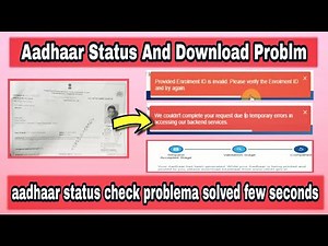 we couldn't complete your request due to temporary error - and - aadhar download problem solve 2022