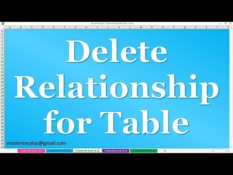 how to delete table relationship | Power pivot excel