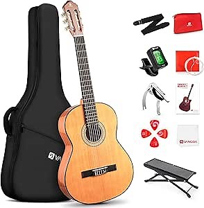 Vangoa Classical Guitar 3/4 Inch Acoustic Classical Guitar, 36 Inch Junior Size Nylon String Guitar Bundle Kit for Beginner Teens, Cedar Top