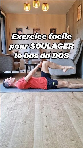 Easy exercise to relieve lower back pain #backpain #stretching