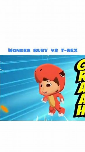Wonder Ruby VS T-Rex | Omar & Hana Indonesia