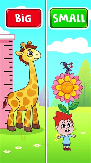 Big vs Small, Fast vs Slow, Stop vs Go #kids #cartoon